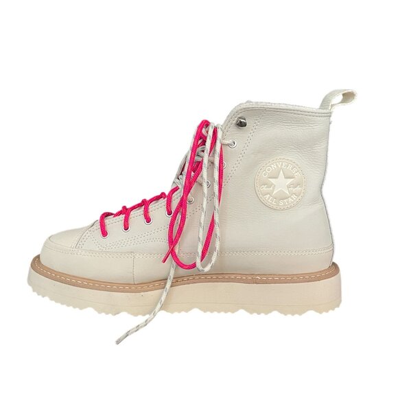 Converse Chuck Taylor Crafted High Top Boots Off White Pink, Size 10 (W) NWOB - Picture 4 of 10